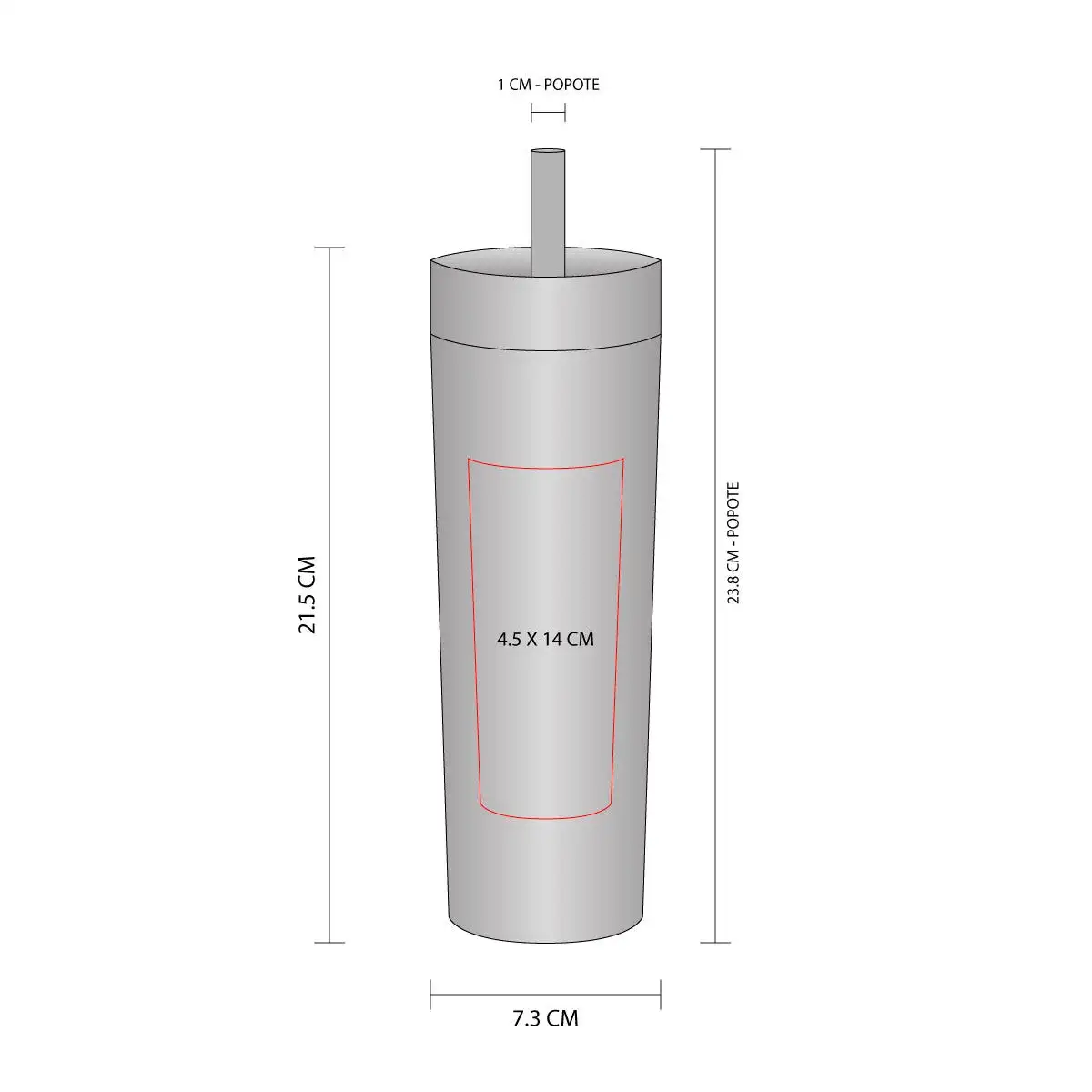 Vaso promocional reutilizable para eventos corporativos.