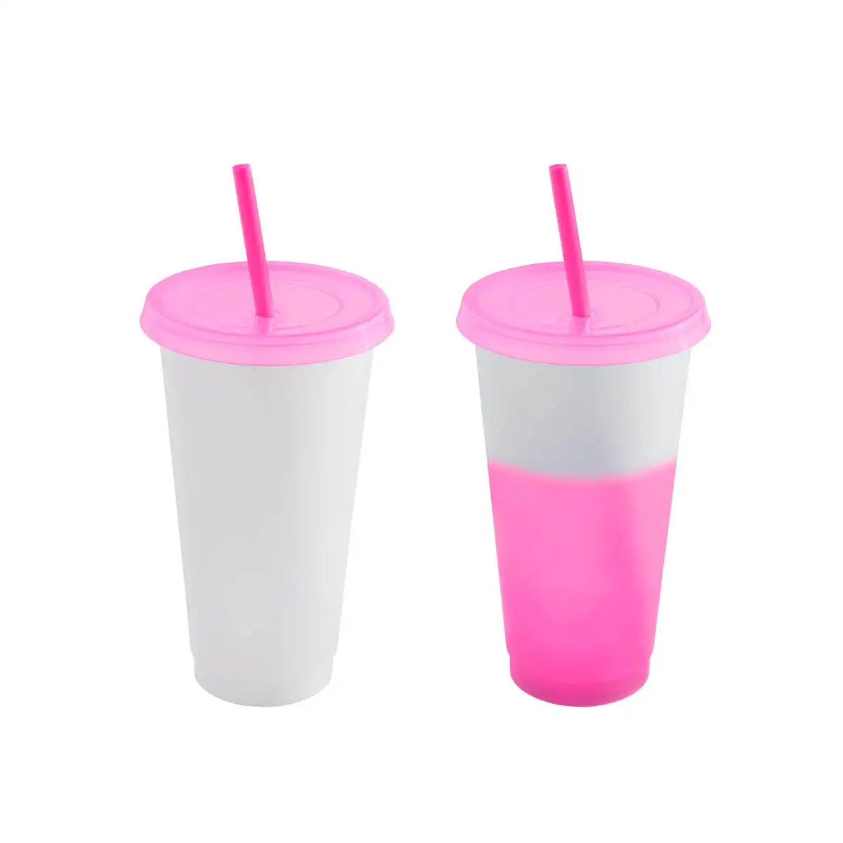 Vaso BLUR con tapa y popote para bebidas frías.