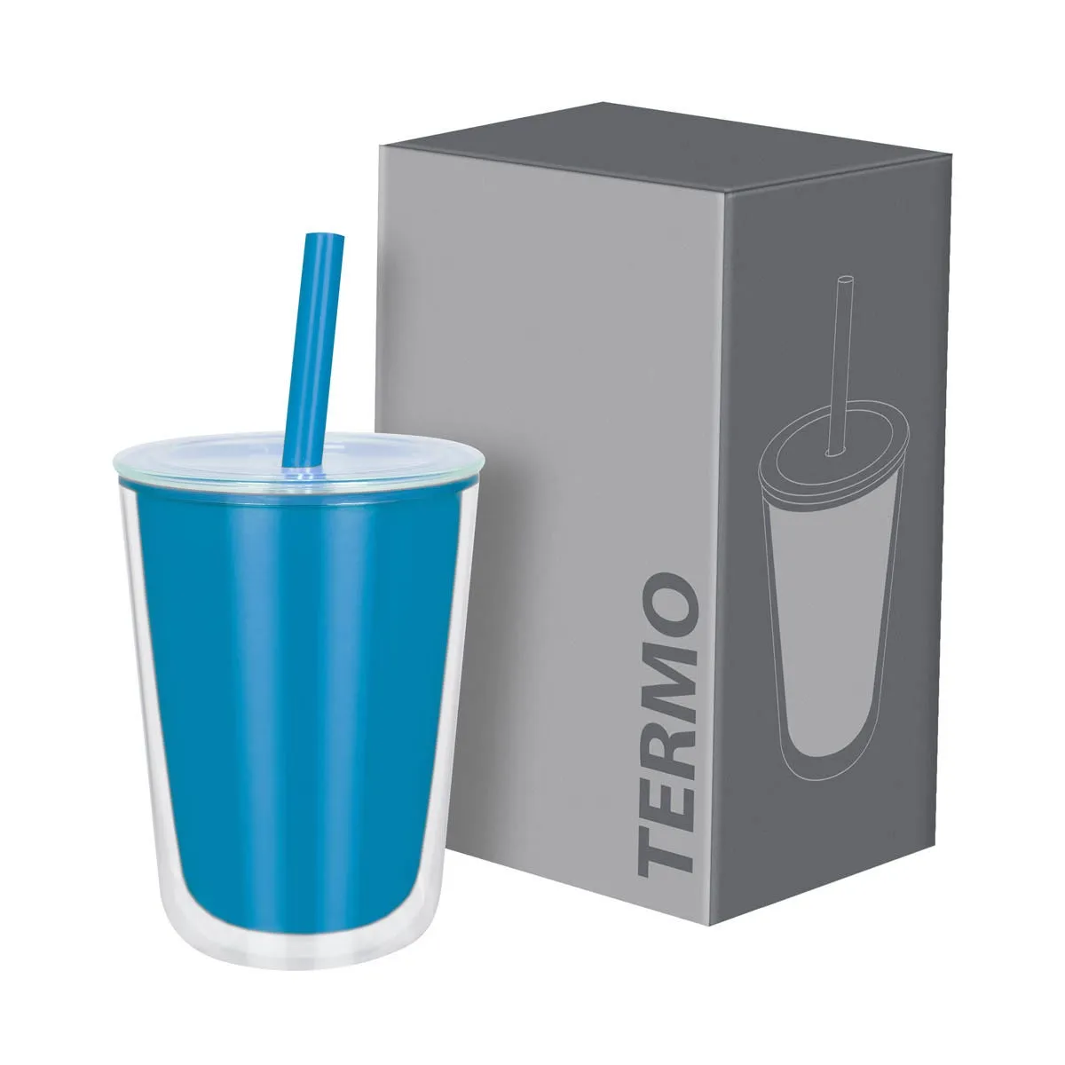 Vaso ELISSA con tapa push para bebidas.