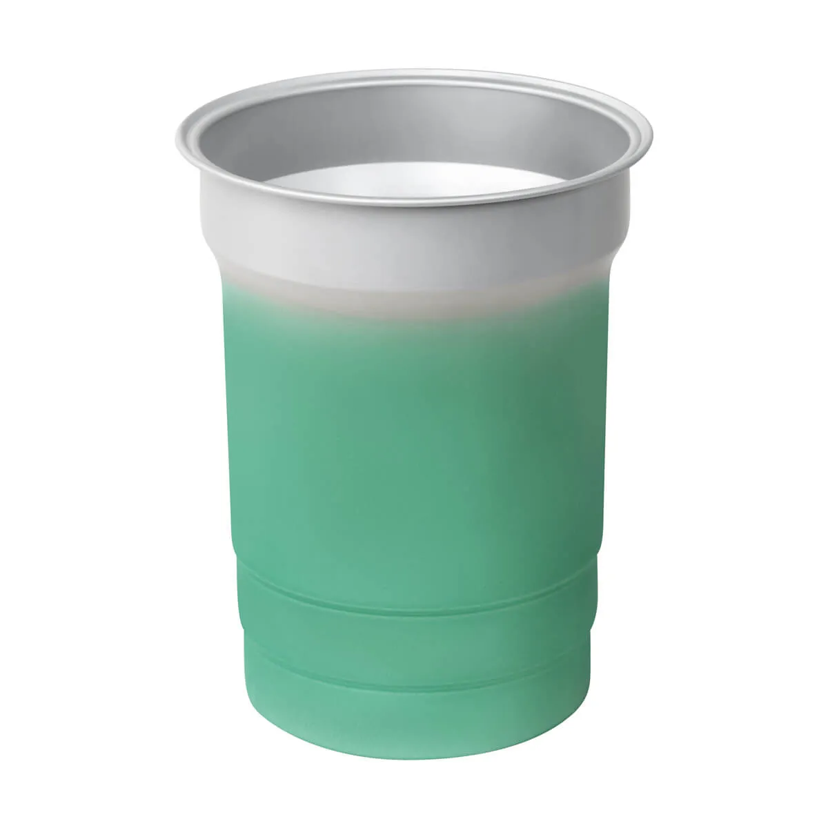 Vaso de aluminio con efecto de cambio de color.