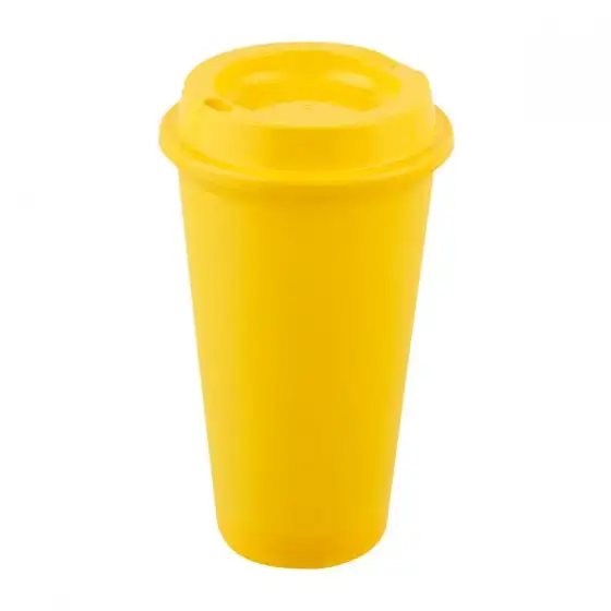 Vaso promocional de capacidad media para bebidas.