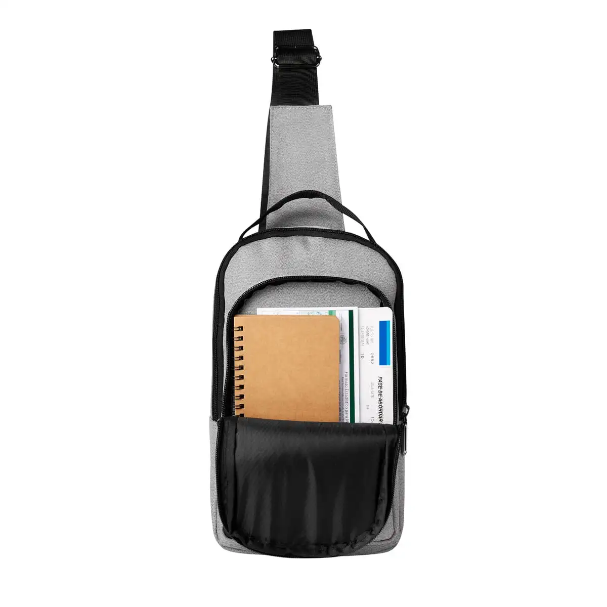 Mochila compacta con espacio interior de seguridad.