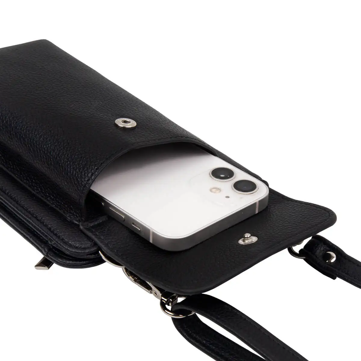 Porta pasaporte con compartimento para smartphone