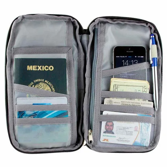 Organizador para pasaporte y documentos de viaje